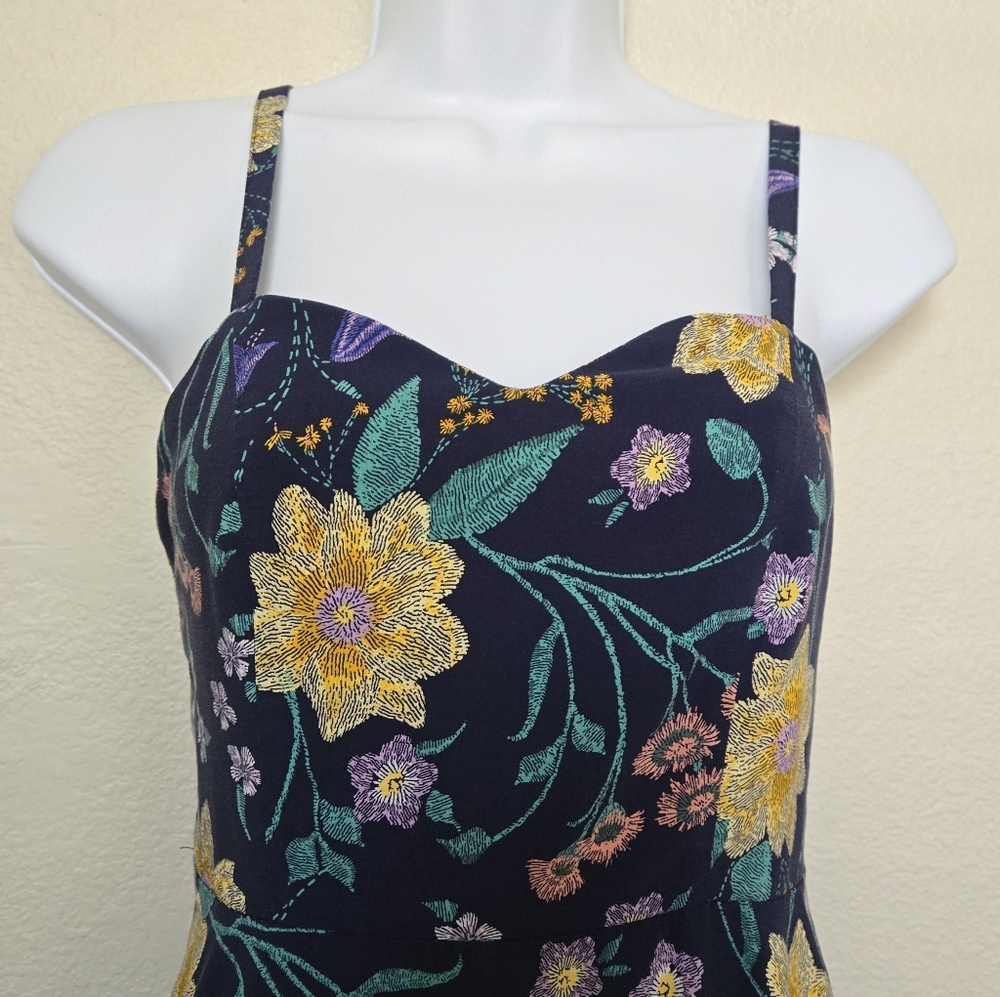 Blue Floral Dress Size Small - Picture 3 of 13
